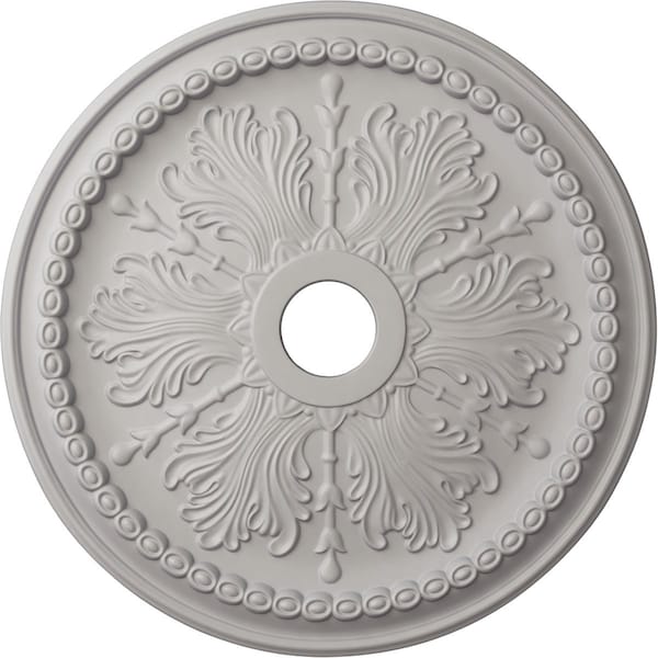 Ekena Millwork Winsor Ceiling Medallion (Fits Canopies up to 4"), 27 1/2"OD x 4"ID x 1 1/2"P, Ultra Pure White CM27WIUWF - main